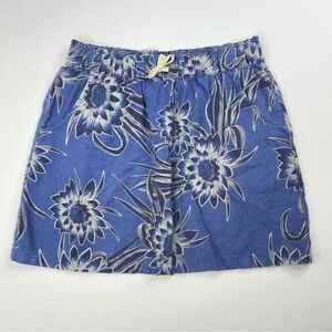 Patagonia Island Hemp Beach Skirt Floral Blue Size XS